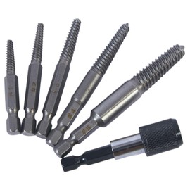 6 Piece Set Reverse Tap Set, Hexagonal Screw Extractor Bit, Damage Screw Removal Tool, High Hardness Screw Taking Bit, For Removing Broken Bolts, Screw Thread Repair Kit, Reverse Tap, Screw Extractor,