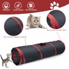 Sheldamy Cat Tunnel, 2-Way Collapsible Play Tunnel, Interactive Toy Maze