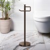 Gatco 1435C Freestanding Toilet Paper Holder, 23.68” H, Chrome |