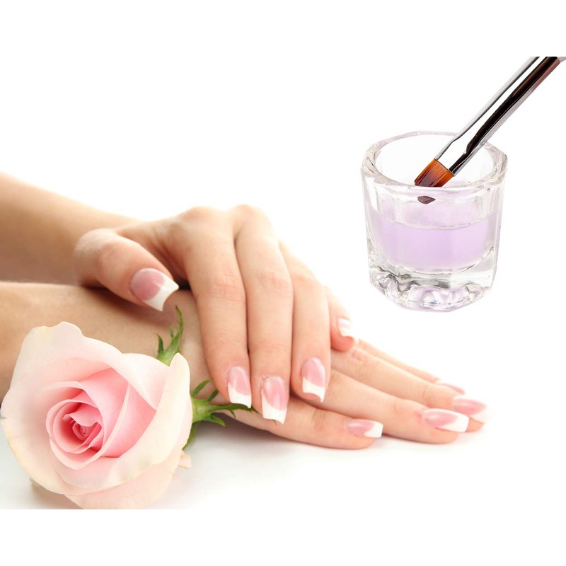 SCSpecial Dappen Dish 2 Pieces Acrylic Liquid Powder Crystal Glass