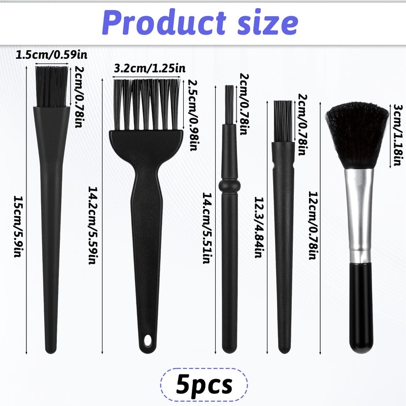 Mini Keyboard Cleaning Brushes Kit, 5 PCS Nylon Anti Static