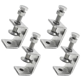 laffoonparts 4Pcs 304 Stainless Steel C Clamp, C Type Tiger Clamp with Screws for Woodworking (85mm 4Pcs)