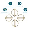 EMSNOVA® Folding Cotter Pins 6 mm x 45 mm Round