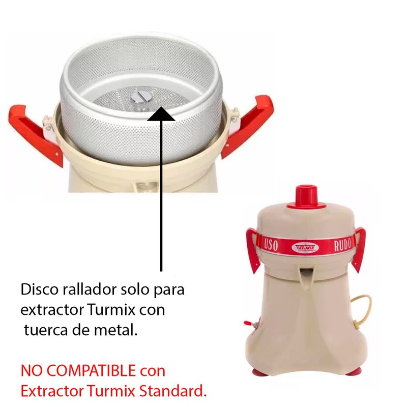 Disco Rallador Navaja Entrada Chica para Extractor compatible con Turmix