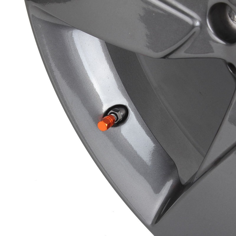 TOMALL Orange Hexagon Style Wheel Tyre Valve Caps for SUV