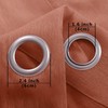 KOUFALL - Cortinas transparentes de lino sintético con ojales, 2