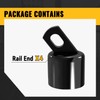 VIVIDA 1-5/8" Black Top Rail End for Chain Link Fence,