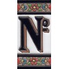 House Numbers Ceramic Tile Numbers and Letters Red Blue Green