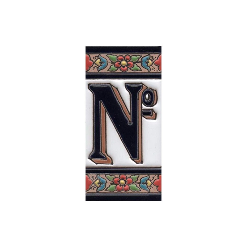 House Numbers Ceramic Tile Numbers and Letters Red Blue Green