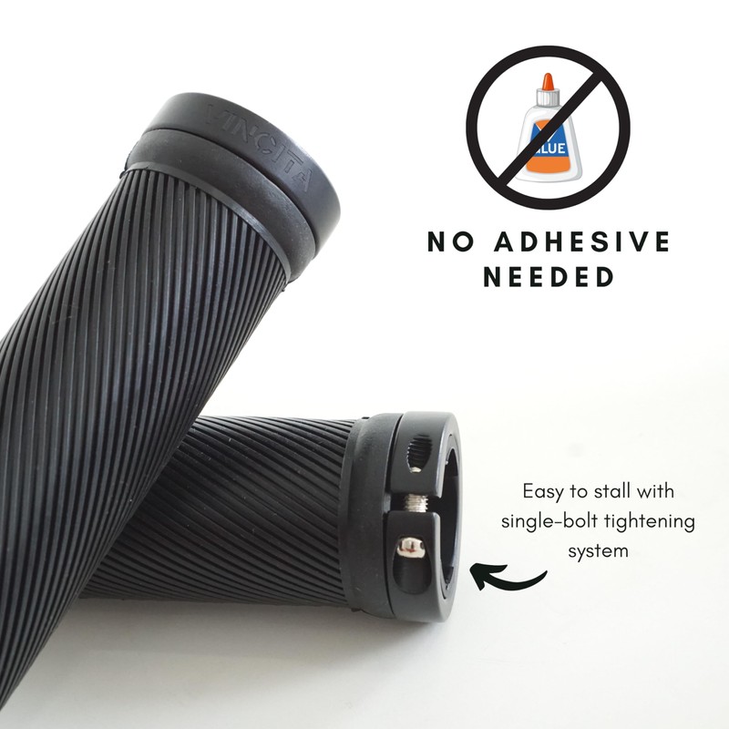 Vincita Lock-On Bike Handlebar Grips (Pair) - Compatible with Brompton
