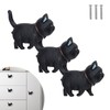 TIANLIN Cat Shaped Furniture Knobs Children, Pack of 3 Black