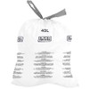 BLACK + DECKER BXBB00040E Drawstring, 20 Pack, White, 40L Bin