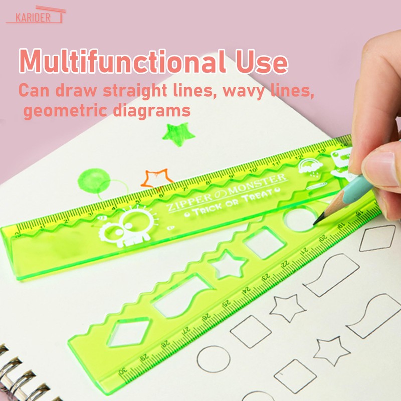 6PCS Folding Ruler, 12 inch Foldable Ruler Clear, Flexible Ruler