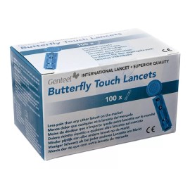 Genteel Lancetas Butterfly Touch, Compatible C/ Genteel 2 Cjas 100pz