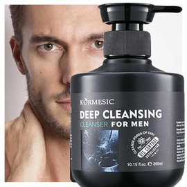 Deep Pore Face Wash for Men, Clean Pores, Oil Control, Daily Facial Cleanser for Dirt and Oily Skin