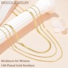 MUCCA 3pcs Necklaces for Women Layered Gold Necklace for Women