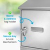 SereneLife Modern Large Capacity Mailbox | Lockable Wall Mount Mail