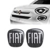Fiat 14186C-14187A 3D Sticker Logo 500X, Black, 2 Pieces, Front