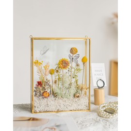 Large Shadow Box Frame 12x12, Glass Wedding Shadow Boxes Display Case, Deep 3D Picture Frame with Traceless Removable Adhesive for Wedding Bouque, Memories, Tickets and Photos