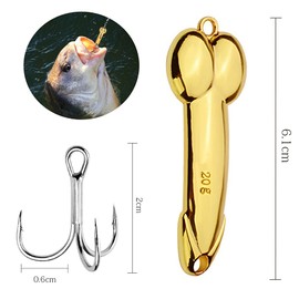 3Pcs Metal Fish Hooks Spoon Fishing Lures Zinc Alloy Gold Silver Hard Lures Sequin Fishing Tackle Tool for Freshwater Sea Fishing Accessories Weight 20g Length 6.1cm