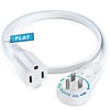 Maximm 360 Rotating Flat Plug Extension - 1ft Slim Space-Saving