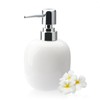 Qudubuy 450ml Oval Ceramic Soap Dispenser with Pump Refillable Lotion
