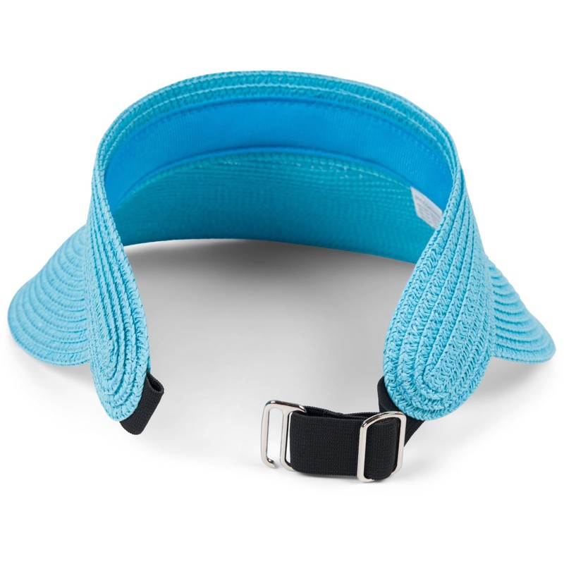 styleBREAKER 04023097 Women's Paper Straw Visor Cap Plain Adjustable Sun