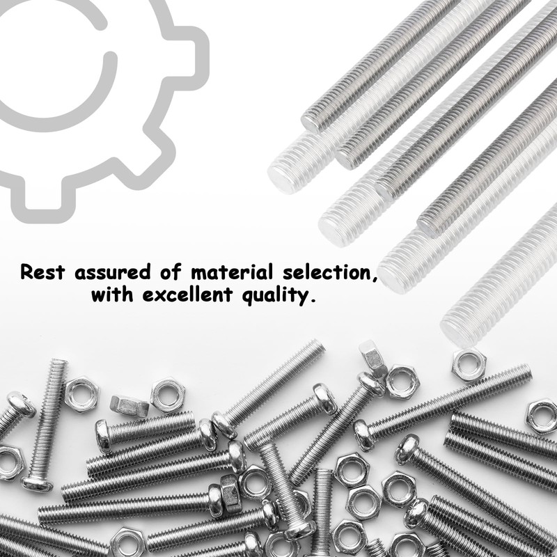 ALLY-MAGIC Threaded Rod, Fully Threaded Rod, Threaded Rod M3, Threaded