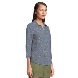 Royal Robbins Women's Expedition Pro 3/4 Sleeve, Sea Caswell Print