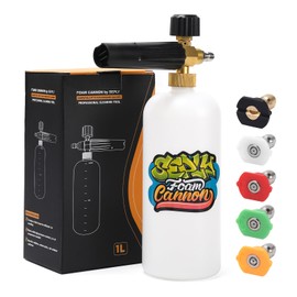 SEPLY Foam Cannon for Pressure Washer, 1/4" Quick Connect, Adjustable Snow Foam Lance with 1L Bottle and 5 Nozzle Tips
