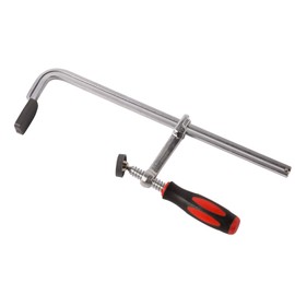 MAXPOWER Medium Duty 12" F-Clamp - Full Steel F-Clamp with Plastic Grip and Pad Protector 12-Inch Opening Size 3.15-inches Throat Depth