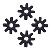 4PCS Black Flexible Steering Coupler, 563152K000FFF 56315-2K000 56315-2K000FFF Compatible with