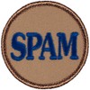 SPAM Patrol Patch - 2" Diameter Round Embroidered Patch (Peel.&