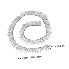 BESPORTBLE 20pcs Handmade Doll Eyelashes Strips Fake Lashes for Doll Dress Up Lengths for DIY Crafts and