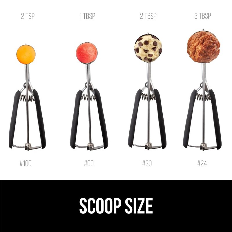 Gorilla Grip Premium Stainless Steel, Spring-Loaded Scoop for Fruit, Cookie