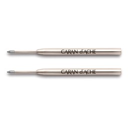Caran D'ache Goliath Ballpoint Pen Refill Medium Black (Pack of 2)