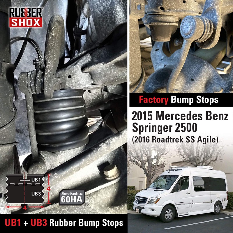RubberShox RubberShox Modular Universal Rubber Front Rear Bump Stops for