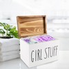 2-Compartment Hygiene Box with Lid, Tampon Box, Tying Storage, Bathroom,