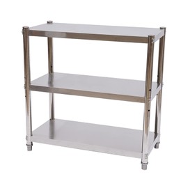 KOLHGNSE Stainless Steel Shelves 3 Tier Storage Shelves, Heavy Duty Garage Storage Shelves for Kitchen Commercial Office Garage Storage，Metal Shelving Unit Utility Rack Shelves 15" D x 3" W x 31" H