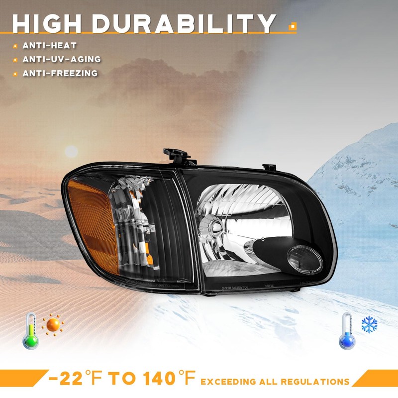 WEELMOTO Headlights for 2005 2006 Toyota Tundra Double Cab SR5/Limited(NOT