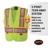 Pioneer Hi Vis Tear-Away Safety Vest - Lightweight Mesh Back