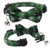 2 Pack/Set Christmas Cat Collar Breakaway with Cute Bow Tie