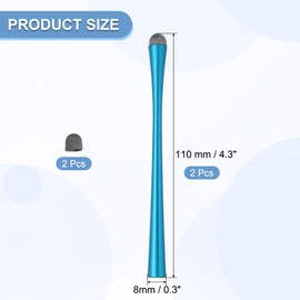 PATIKIL 2 Pcs Slim Waist Stylus Pens for Touch Screens, 2 in 1 High Sensitivity Universal Pen Capacitive Stylus for Phone Tablets Laptop Touch Screen Devices, Blue