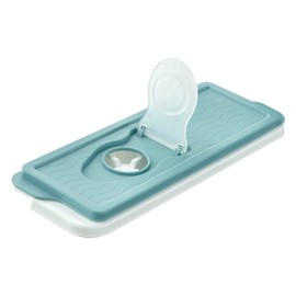 keeeper Ice Cube Tray with Lid, Dishwasher Safe Ice Cube Tray, 9.5 x 26.5 x 3.7 cm, Ivo, Nordic Blue