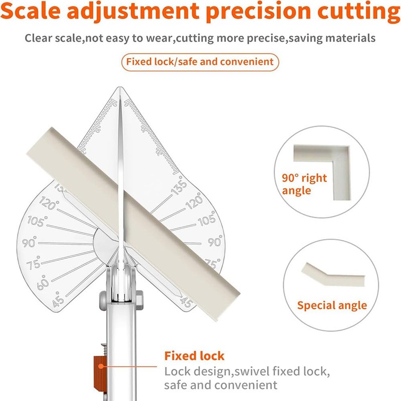Multi Angle Miter Shears, Heavy Duty Adjustable 45°-135° Trim Cutter