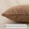 JoraLion Boucle Lumbar Pillow Cover 14x26 inch, Brown Textured Throw