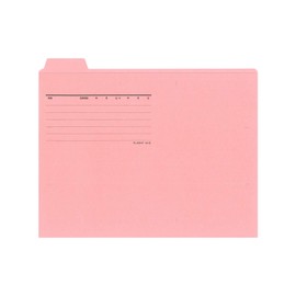 PLUS(プラス) カットフォルダー A4横マチなし 5山 FL-065IF 87-388 ピンク