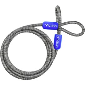 VIVBOO 1/4in Security Cable with Loops Cut-Resistant and Waterproof