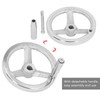 3 Spoke Hand Wheel with Revolving Handle Cast Iron Round