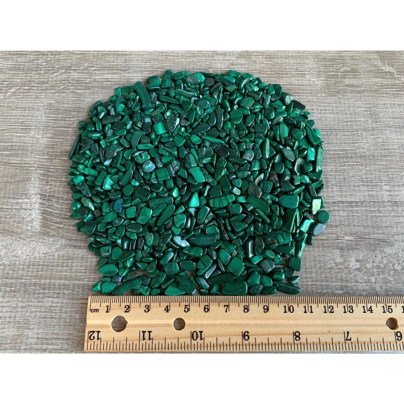 Malachite Chips – Natural Mini Malachite Stones, Crushed Undrilled Malachite,